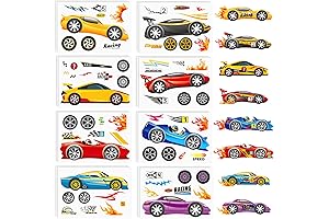 Make a Face Race Car Stickers Party Favors for Kids