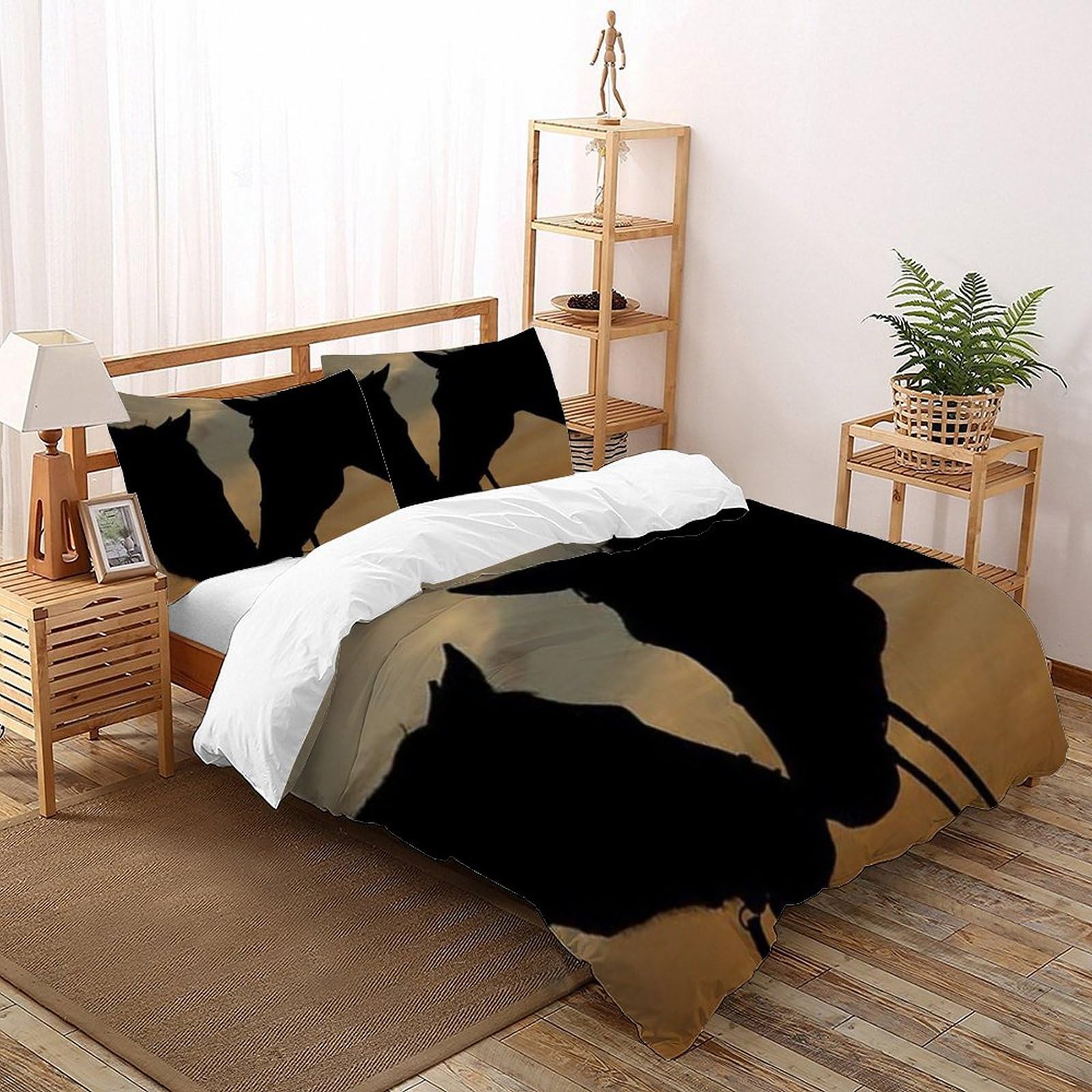 Housse de couette super king animaux 3D microfine imprimé 260x220cm