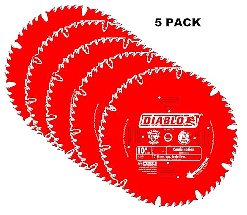 Miniatura 2 de Freud D1080X Diablo - Hoja de sierra con acabado ATB de 10 pulgadas, 80 dientes, con revestimiento de eje de 5/8 pulgadas, paquete de 5