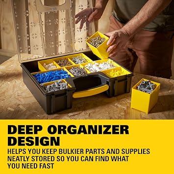 STANLEY Deep Pro Small Parts Organizer, 10 Compartments (STST14710)