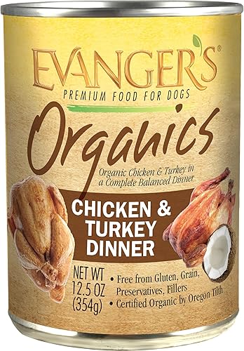 Miniatura 8 de Evanger's - Pollo orgánico 100% cocido sin granos para perros, lata de 12.8 onzas, paquete de 12