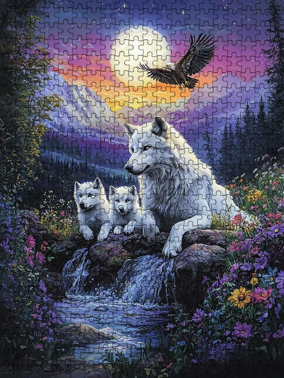 Puzzle 5000 Pezzi, Lupo Aquila 3D Puzzle per Adulti Impegnativo, Educa Puzzles Artistico, Divertente E Stimolante Puzzles Decorativo per La Famiglia, Regalo e Decorazione Pareti DX0YL6-558
