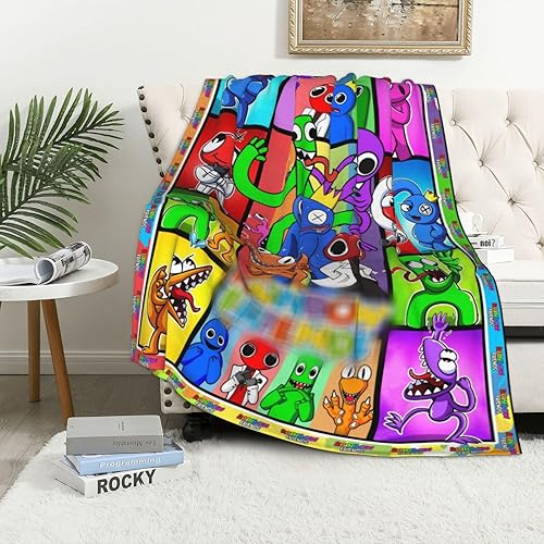 Miniatura 2 de Manta de forro polar de dibujos animados para cama de 80 x 60 pulgadas, manta ligera de franela de felpa súper suave para mujeres, hombres y niños