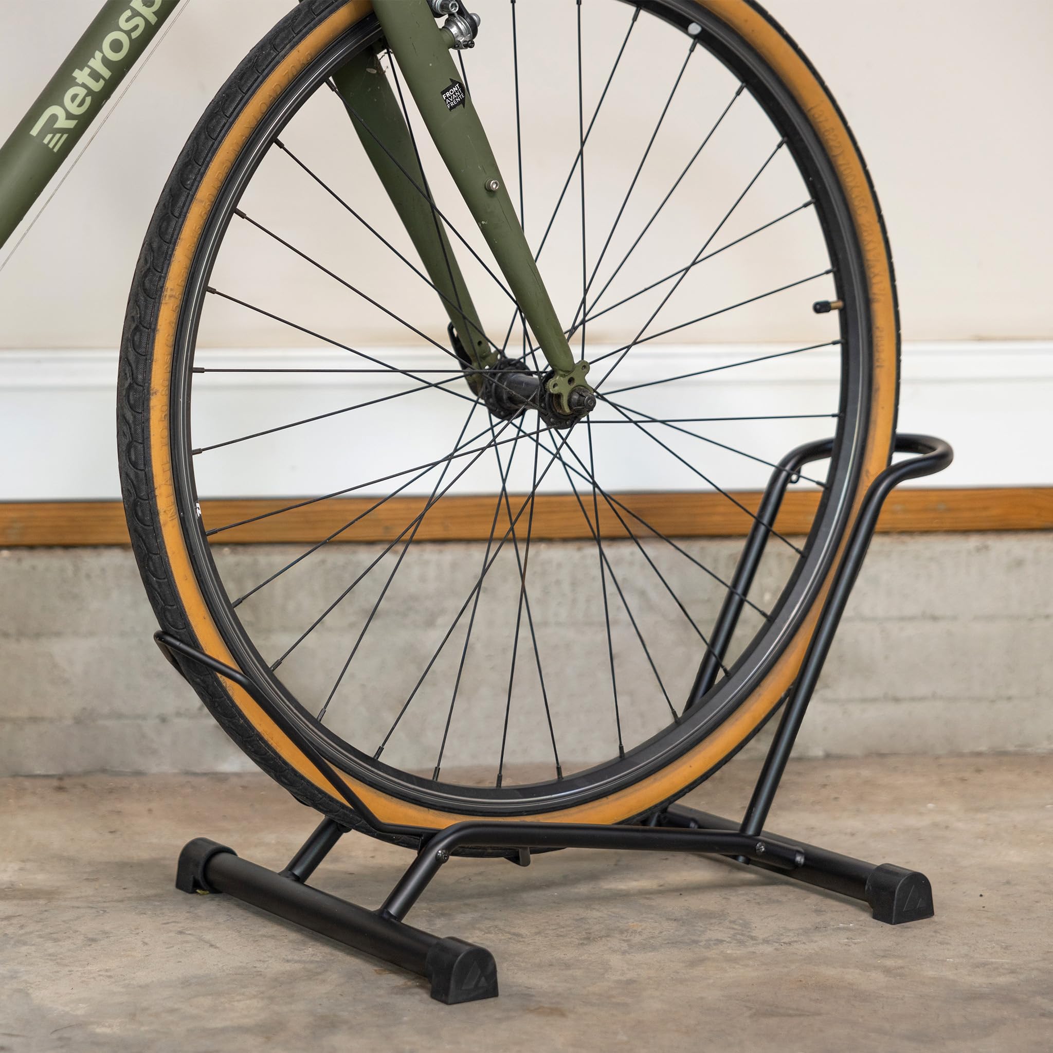 CycleStand Bike Floor Stand, No-Lift Indoor Bicycle Rack for Garage, Bike Mount Storage, Holds MTB, Road, and Ebike Stand, Bike Parking Rack, Fits Tires up to 3.5″