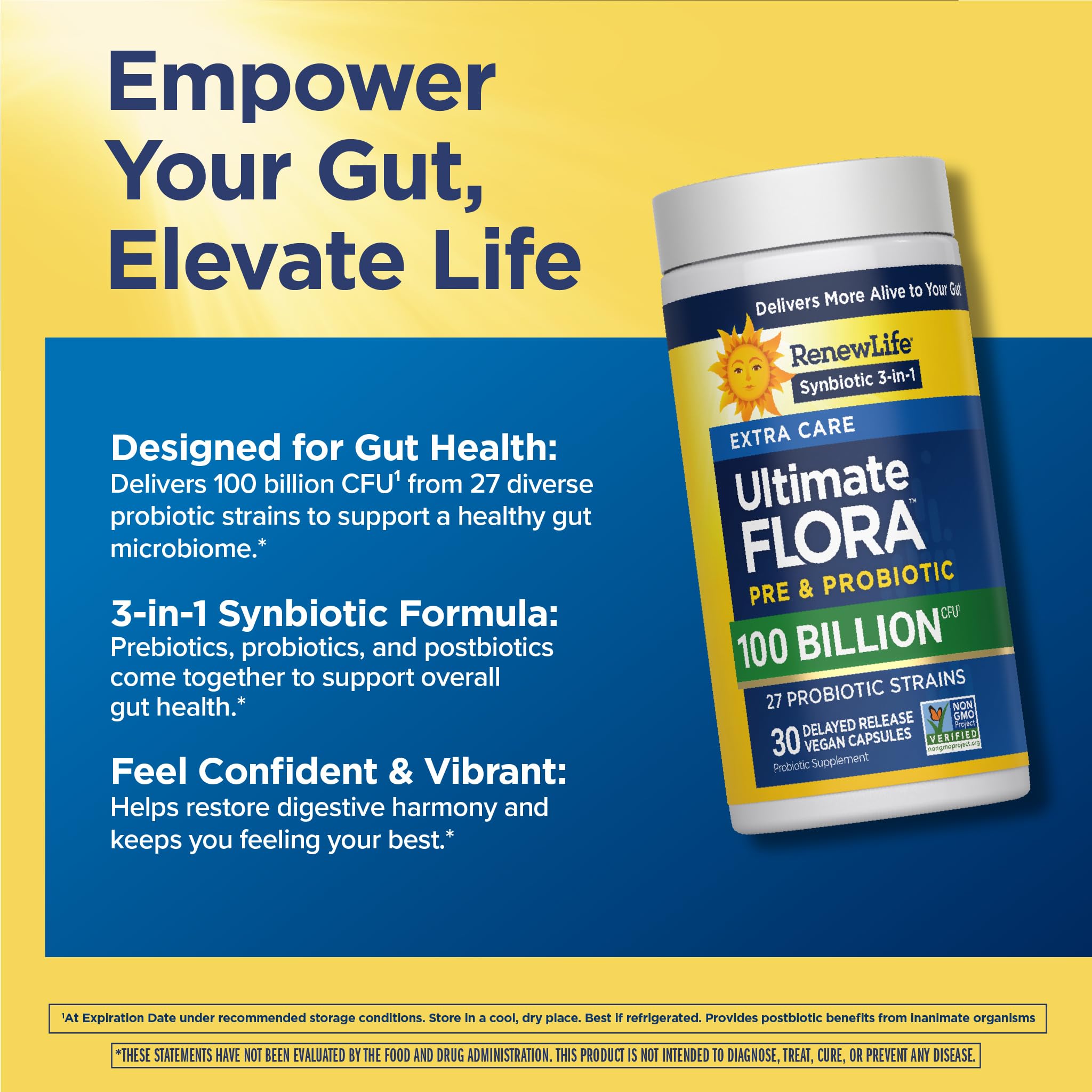 Renew Life Ultimate Flora Probiotic with Prebiotics 100 Billion CFU — Amazon image 4