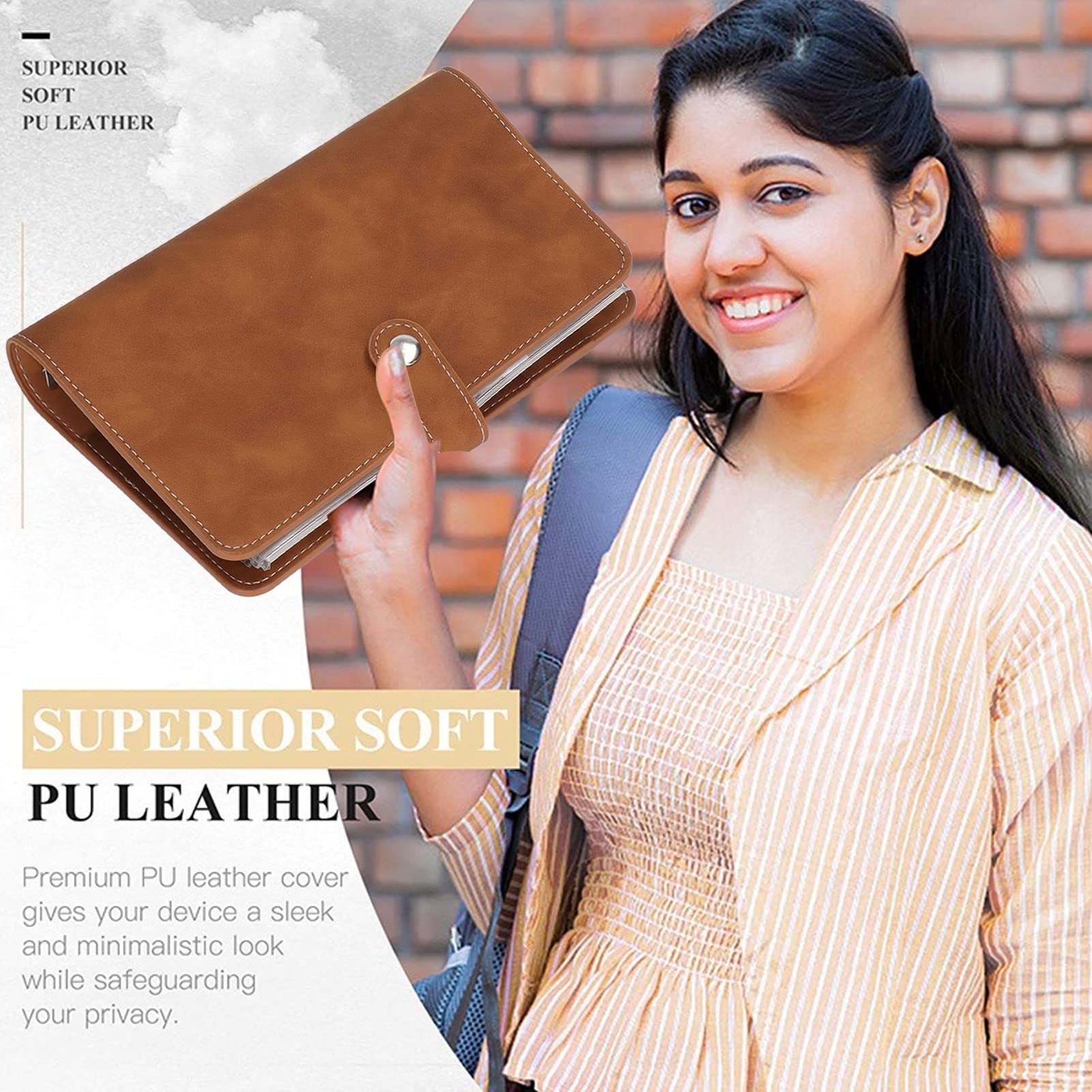 Raccoglitore Budget Con Buste A Cerniera A6 - In Pelle PU, Per Risparmiare E Organizzare Soldi - Foto 9