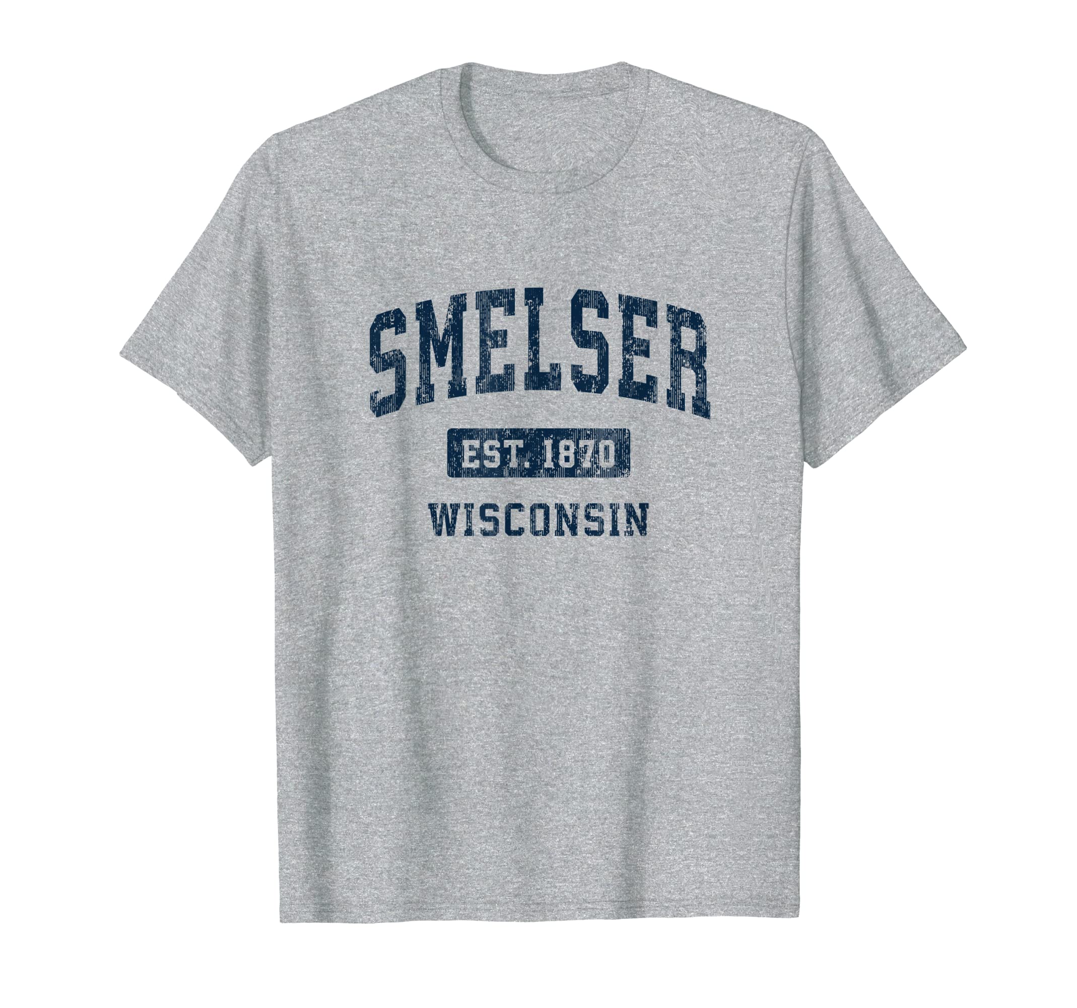 Smelser Wisconsin WI Vintage Athletic Sports Design T-Shirt
