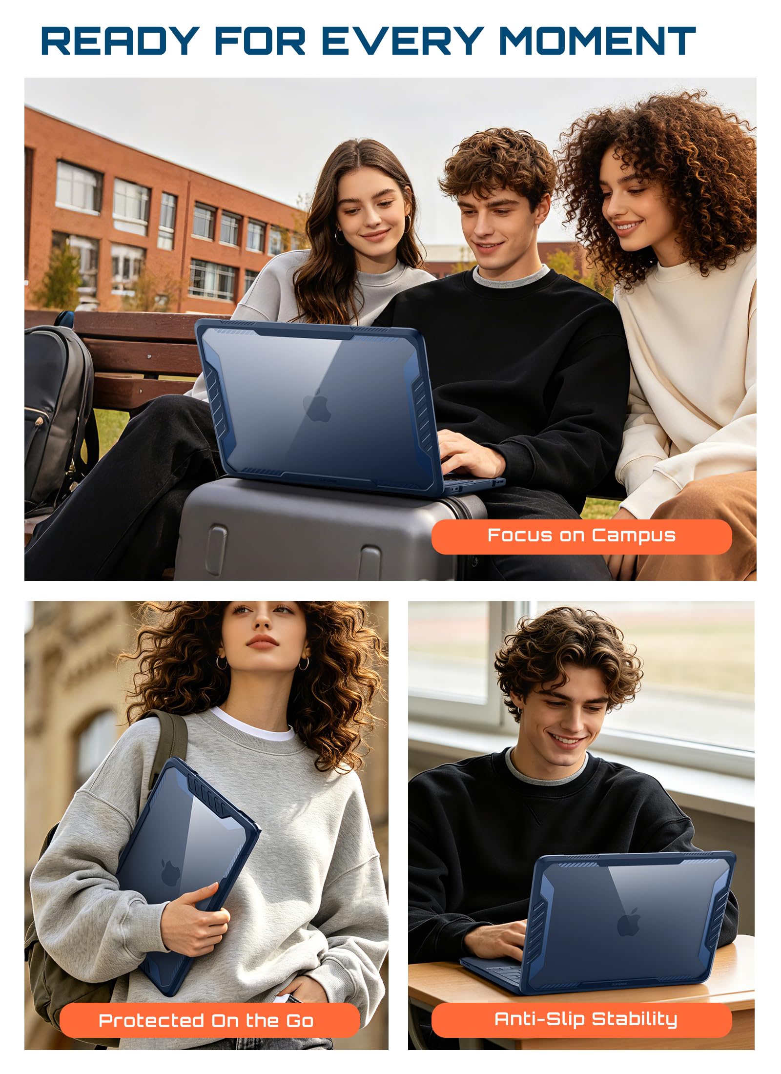 SUPCASE Custodia per MacBook Neo 13 pollici 2026, modello A3404 (chip A18 Pro), protezione rigida robusta [qualità militare] (Unicorn Beetle) trasparente antigraffio cover per MacBook Neo 13 (indoco)