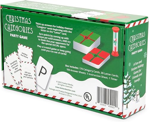Miniatura 9 de Categorías navideñas, divertido juego de fiesta para tarjetas, trivia y amantes de los juegos de mesa esta temporada navideña