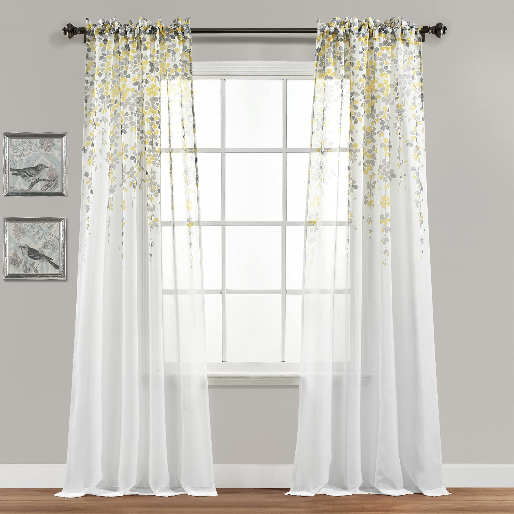 Rideaux transparens fleur pleureuse pour bloquer les regards