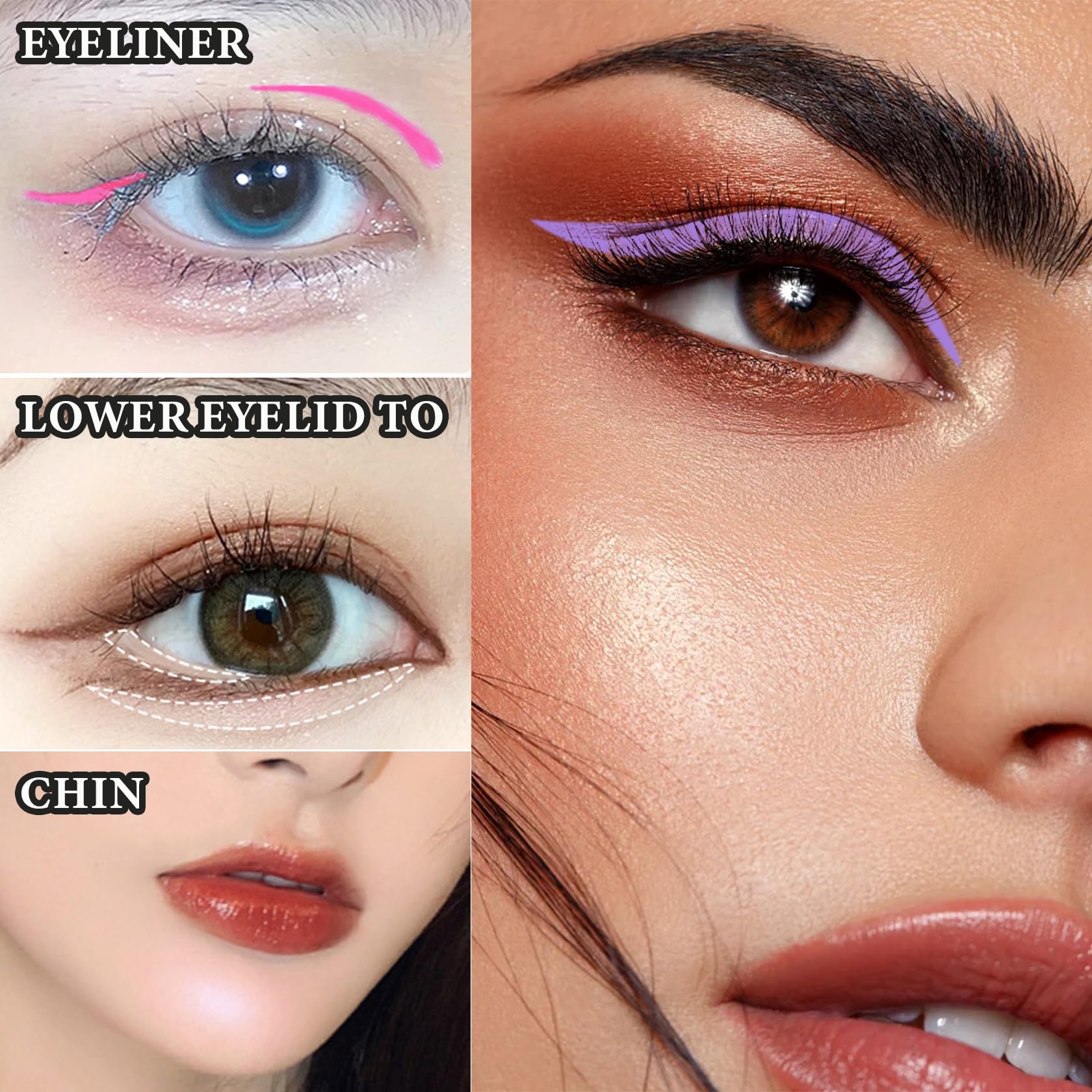 Eyeliner-Stifte, professionelle, langlebige, wasserfeste Make-up-Stifte, hochpigmentierte Innenecken, Highlighter, Eyeliner, Stift, Eyeliner, Stifte-Sets für Damen