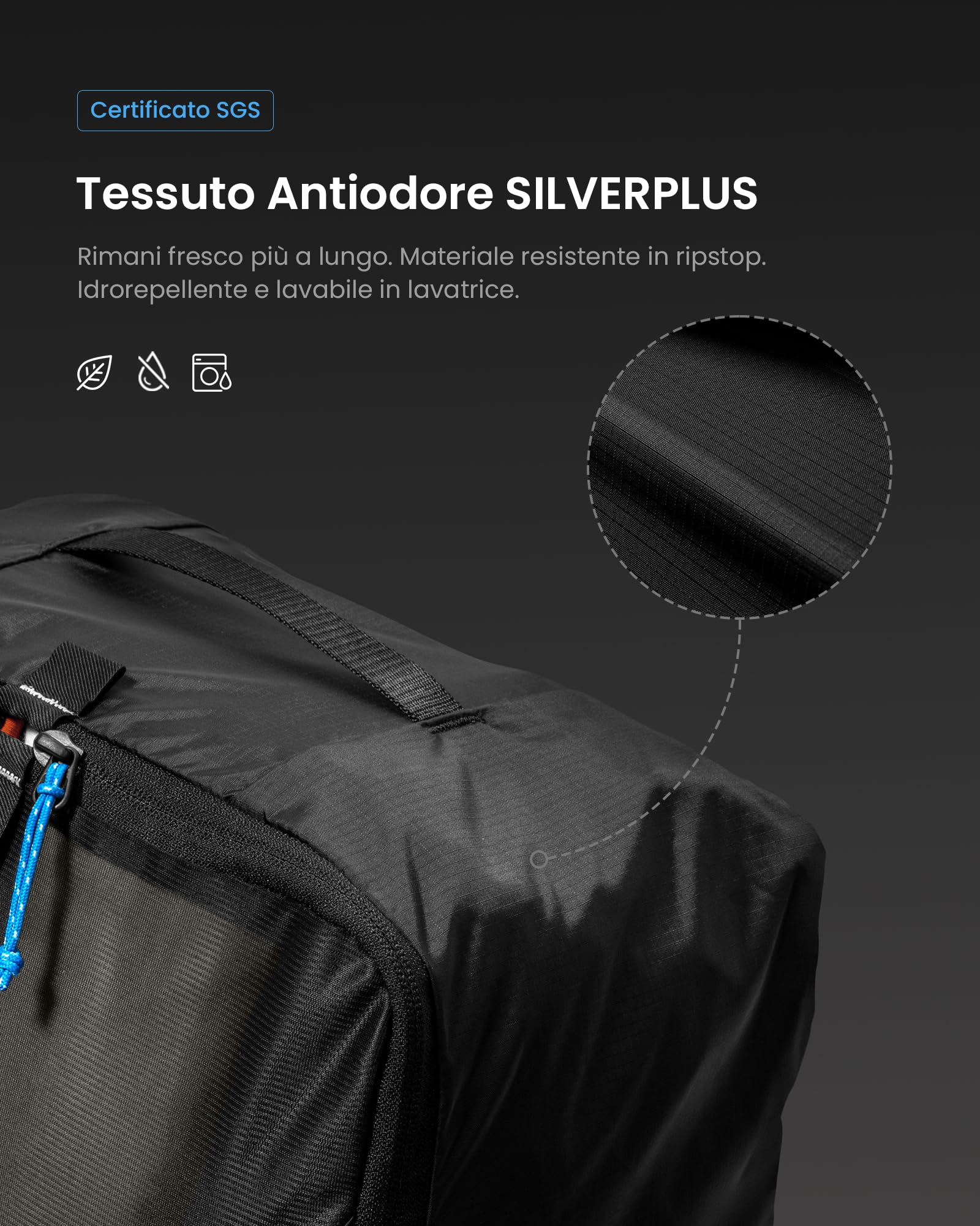 tomtoc Organizer Valigia Set di 3, Packing Cubes Compression, Organizer Viaggio Antiodore, Sacchetti per Vestiti kit Viaggio, Organizer Valigia Salvaspazio, Buste Vestiti, Organizer Zaino