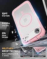 Vista 378 de Miracase Funda magnética para iPhone 14 de 6.1 pulgadas, protector de pantalla de vidrio templado integrado + protector de lente, compatible