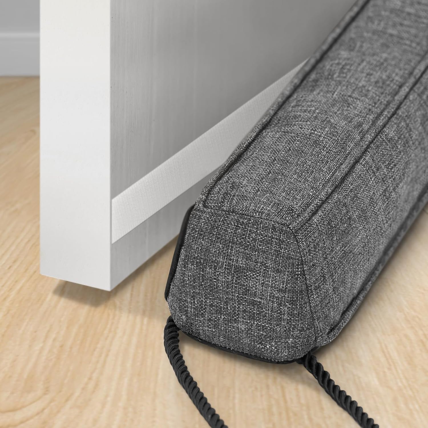 ドア底用ドラフトストッパー 38インチ 重みのあるドアドラフトストッパー ドアの下 温冷気/ライト ノイズ音臭&amp;ダストブロッ