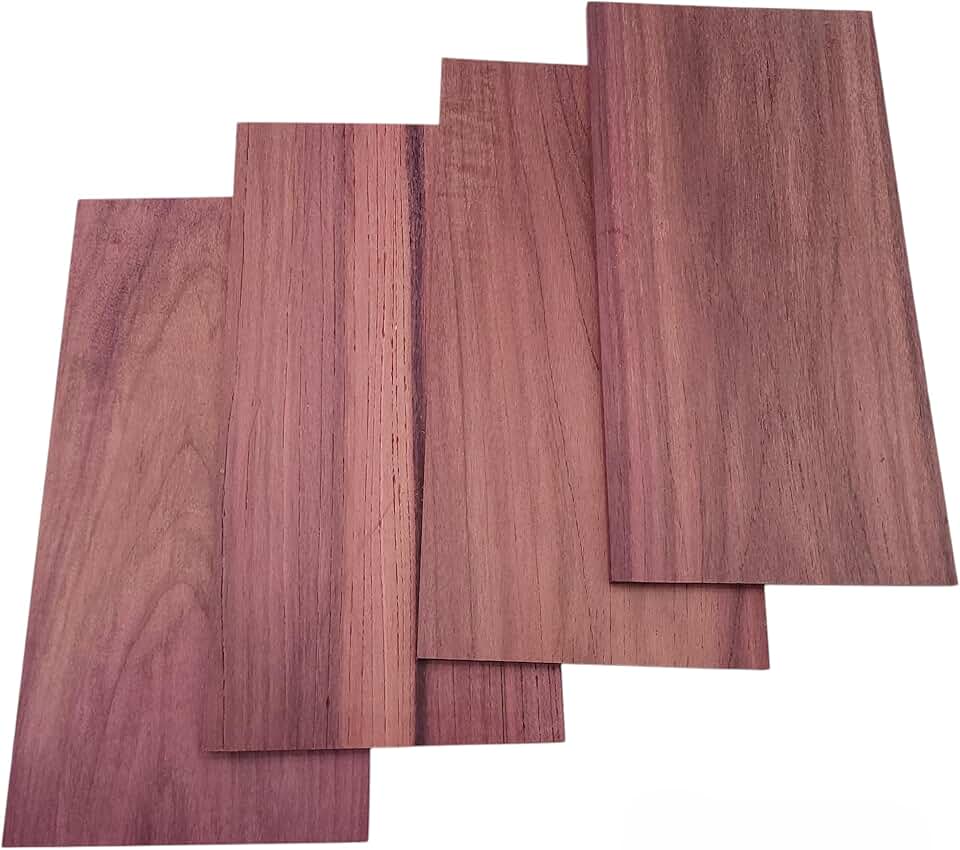 Purpleheart Project Planks 12 by 6 by 1/4 inch 4-Pack