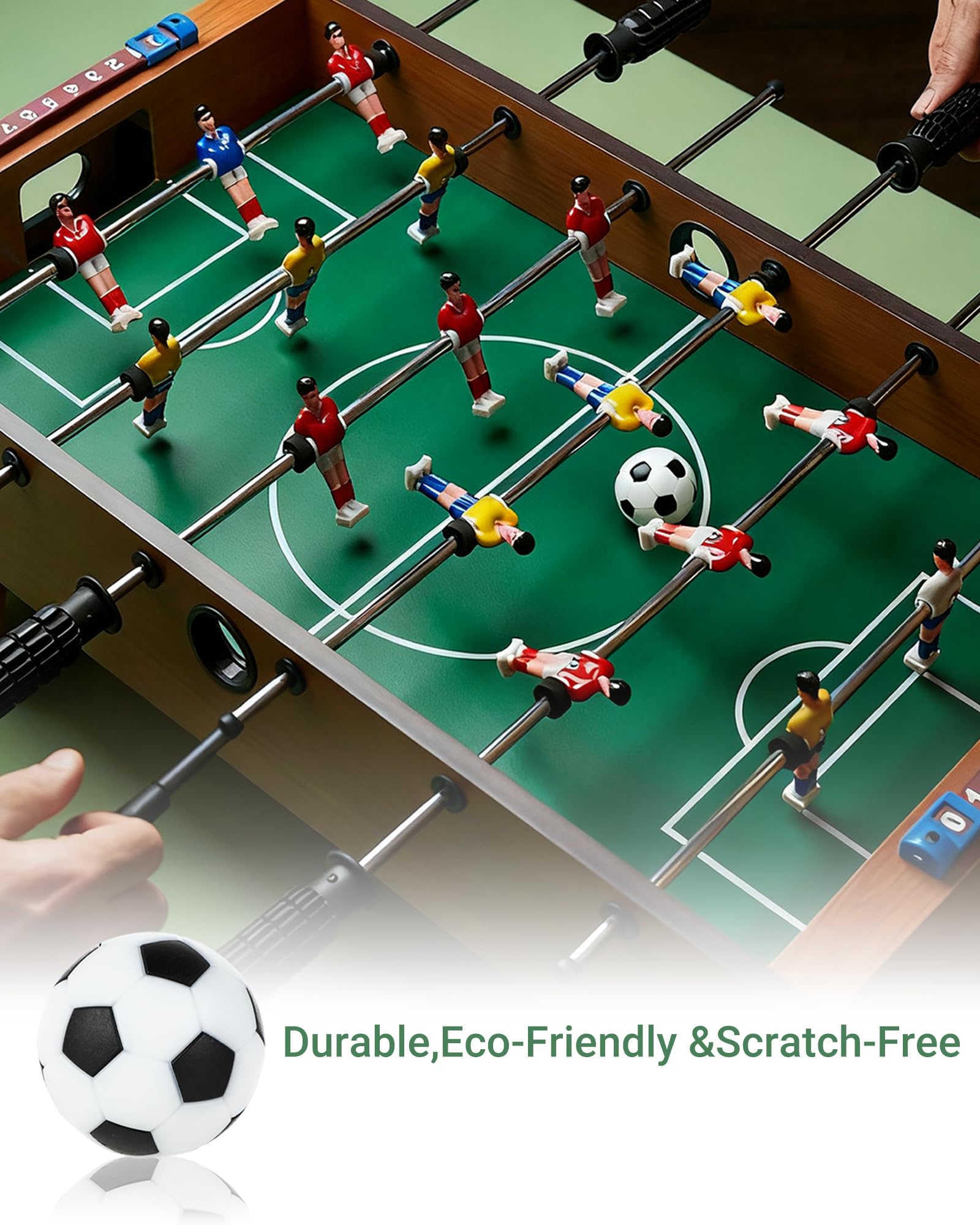 10 Pelotas Futbolín – Bolas Repuesto 32 mm para futbolines para niños y Adultos, Accesorios para Juegos de Futbol y Entrenamiento