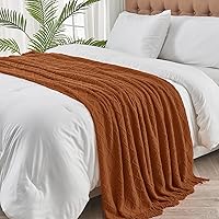 Vista 178 de inhand Knitted Throw Blankets for Couch and Bed, Soft Cozy Knit Blanket with Tassel, Black Lightweight Decorative Blankets and Throws, Farmhouse