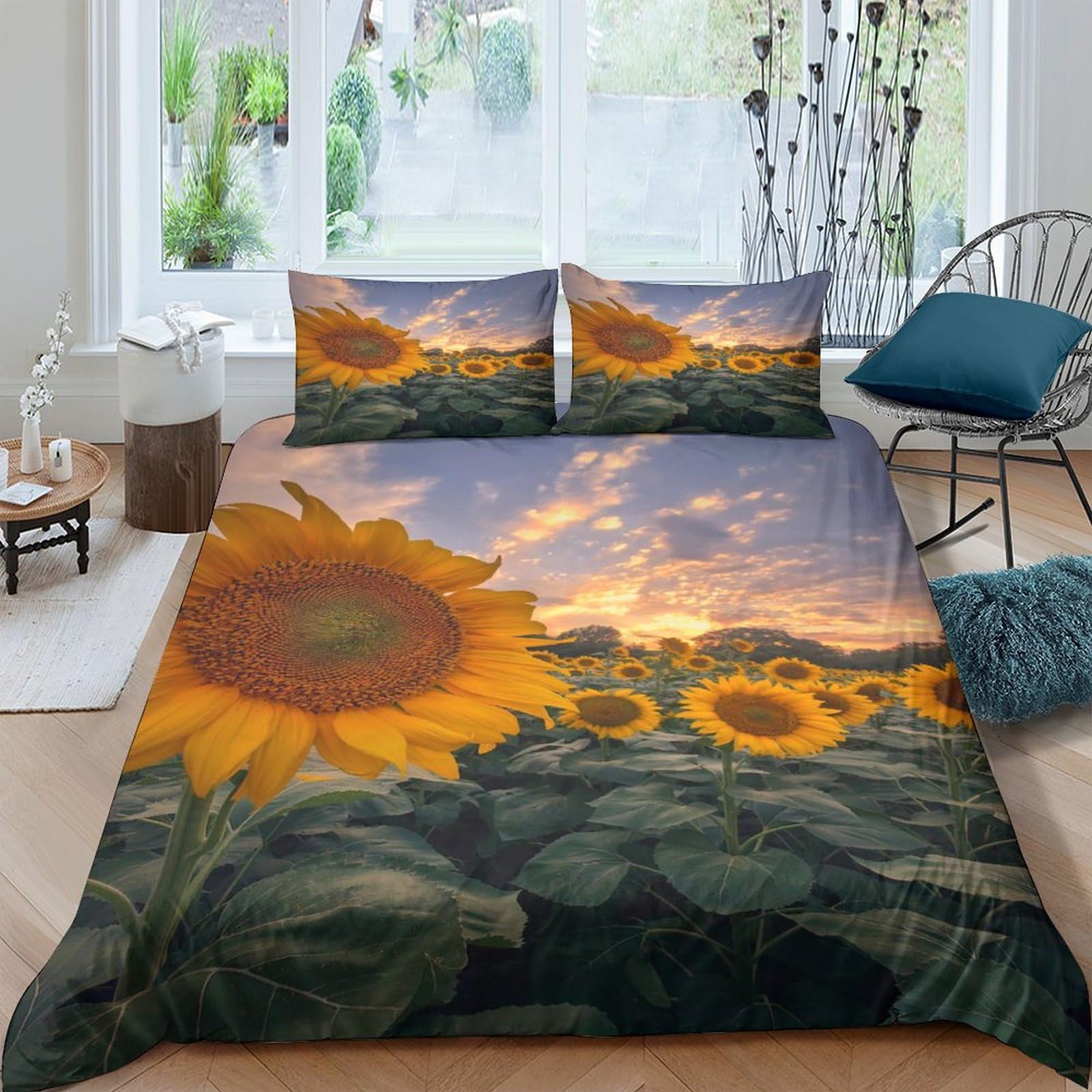 Housse de couette Flower 200x200cm : l'ensemble de literie parfait contre les draps qui glissent