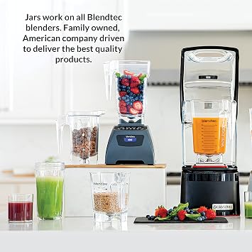 Blendtec Classic 575 High Speed Blender - FourSide Jug (2.2 L) - Food Processor - Professional-Grade Power - Self-Cleaning - 4 Pre-programmed Cycles - 5-Speeds - Black 38.1 x 20.3 x 17.8