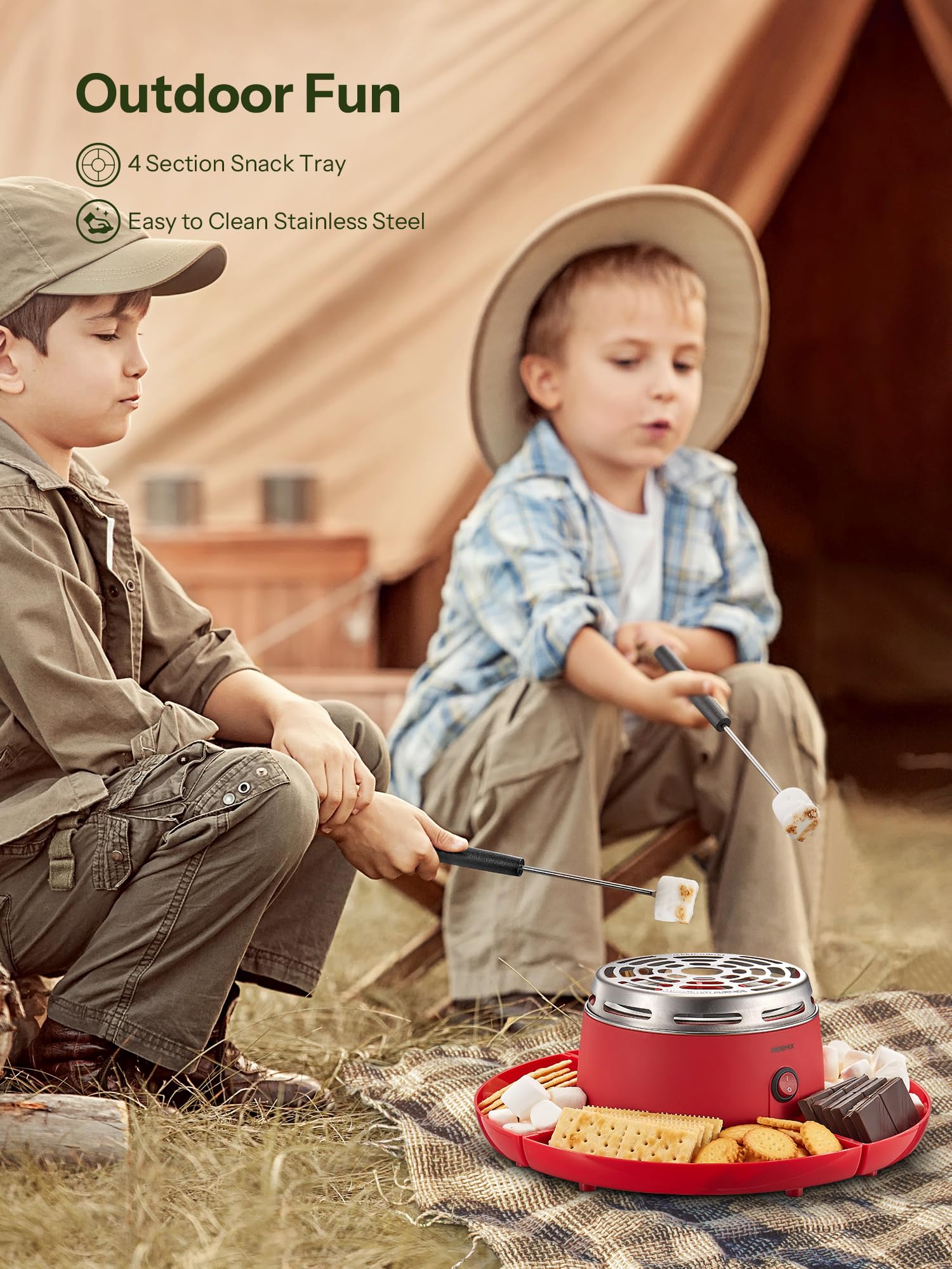 Flameless S'mores Maker - Indoor Marshmallow Roasting -4