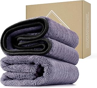 Fantasticlean Large Car Drying Towel 16x24 Inch 2 Pack,Super Absorbent Microfiber Towels for Cars, RVs, Trucks, Scratch-Free Auto Detailing Cloth for Polishing, Waxing, Washing, Soft, Lint Free