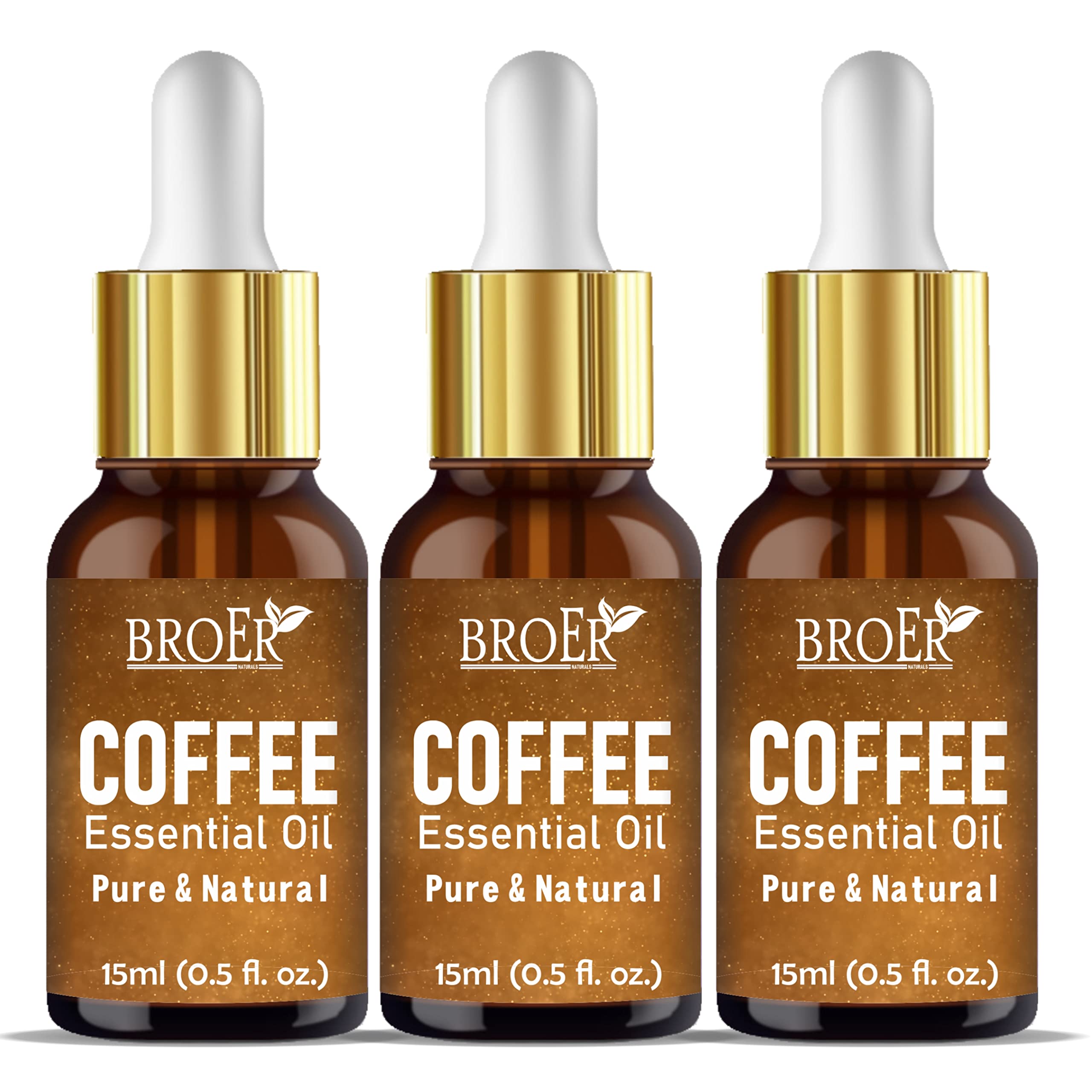 BROER Naturals Coffee Essential Oil Premium Therapeutic Grade for Hair, Skin & Aromatherapy - 100% Pure, Natural & Undiluted - (pack of 3) 45ml-picture-44