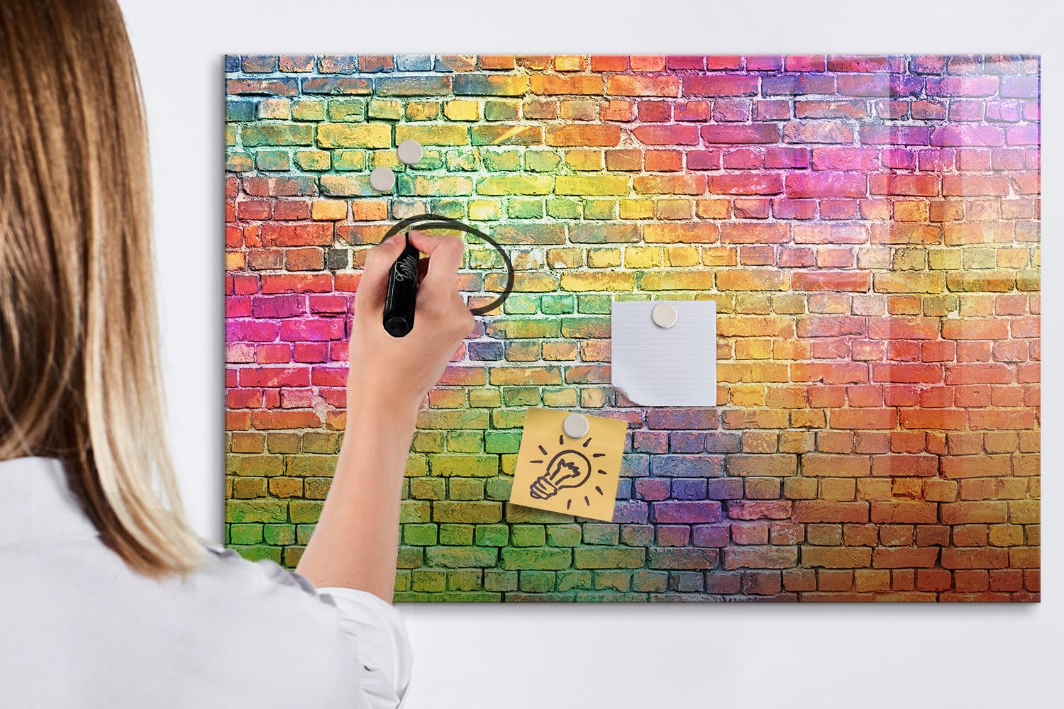 Lavagna per scrivere e cancellare 90x60 cm | Parete dipinta