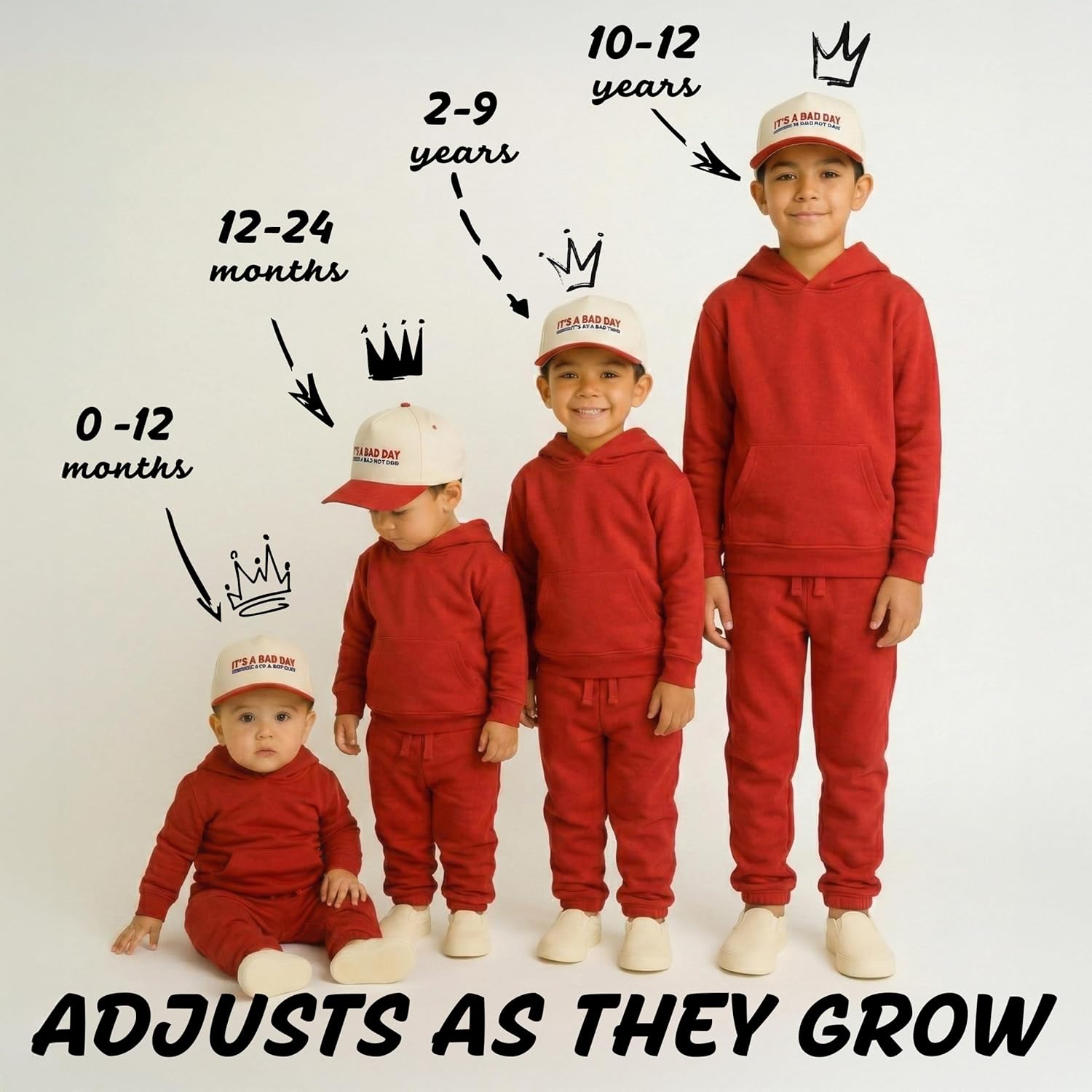 Funky Junque Kids, Baby & Toddler Trucker Hat – Adjustable Snapback Baseball Caps for Boys & Girls Ages 0-18 Years, 4 Sizes