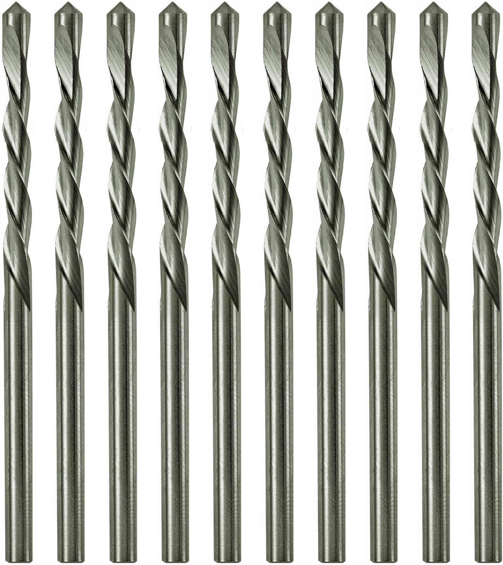 10Pcs Drywall Cut Out Bit Set - 5/32" Guidepoint Rotary Router Tool Bit - HSS Cutout Saw Bit for Gypsum Board