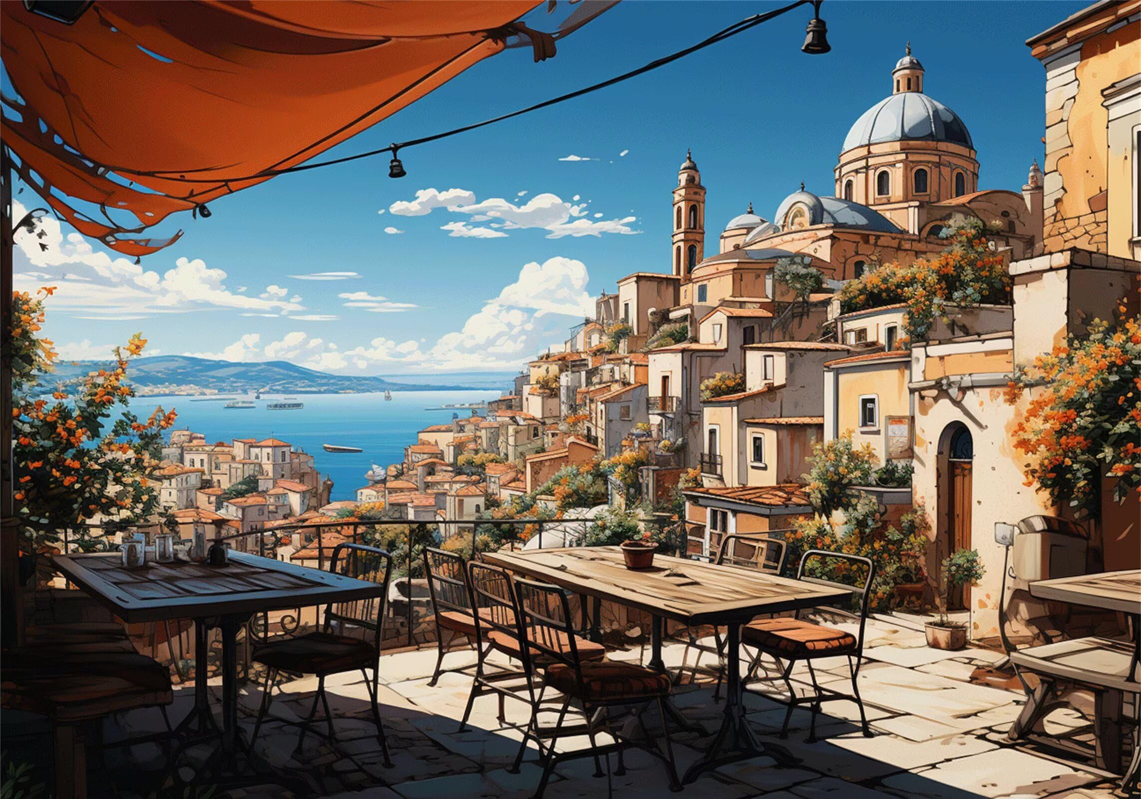 Rêve Puzzle 3000 Pieces Adultes Petite Ville Puzzles Classiques Panorama Bois Difficile Impossible Geant Jigsaw Jeu éducatif Défi Jouet pour Enfants et Adulte dès 14 Ans Cadeau Homme Femme P-273