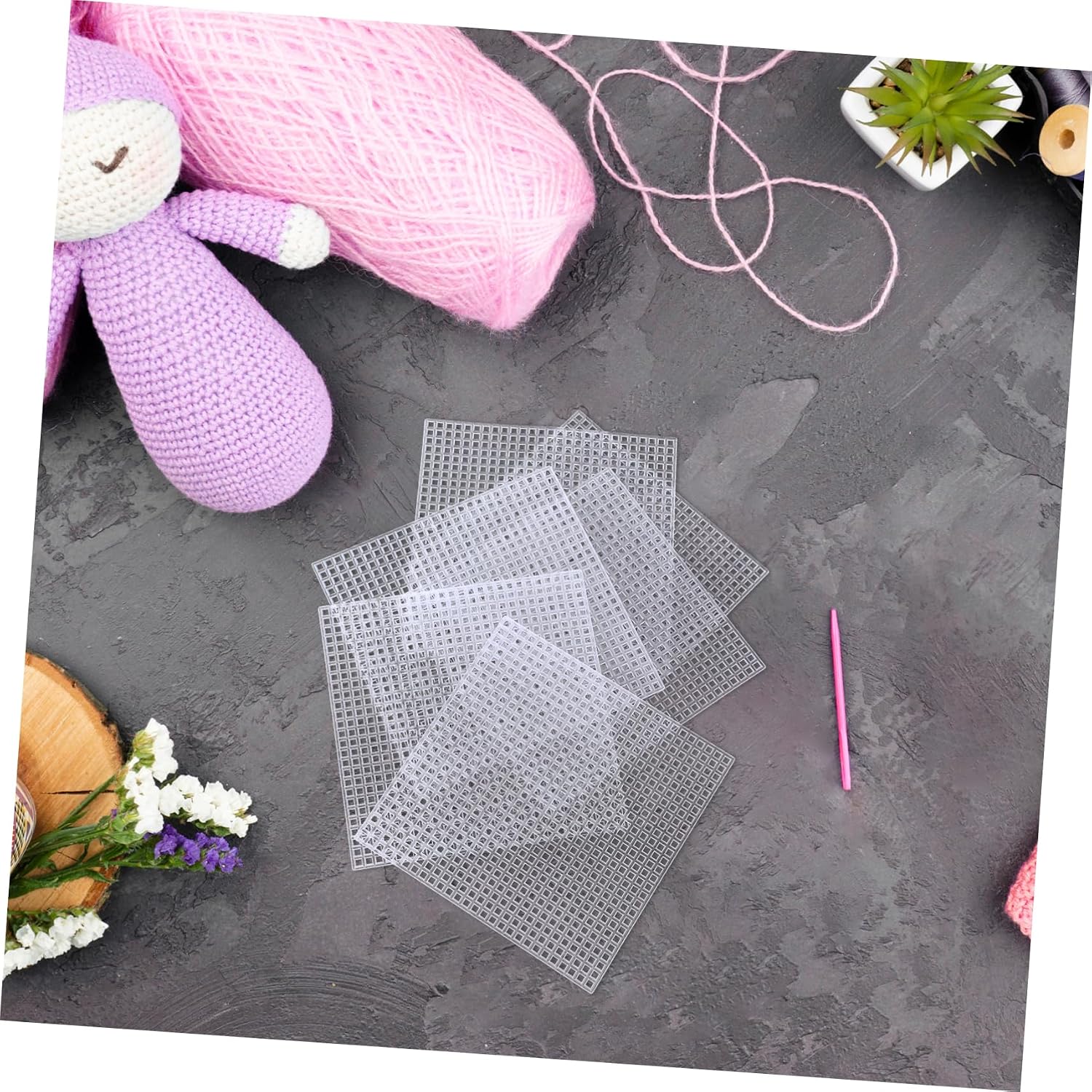 DOITOOL 3sets Canvas Sheets for Crafting and Embroidery Mesh Pads for DIY Yarn Projects Durable and Easy to Cut Quilting Tools for Cross Stitch and Knitting 12pcs*3