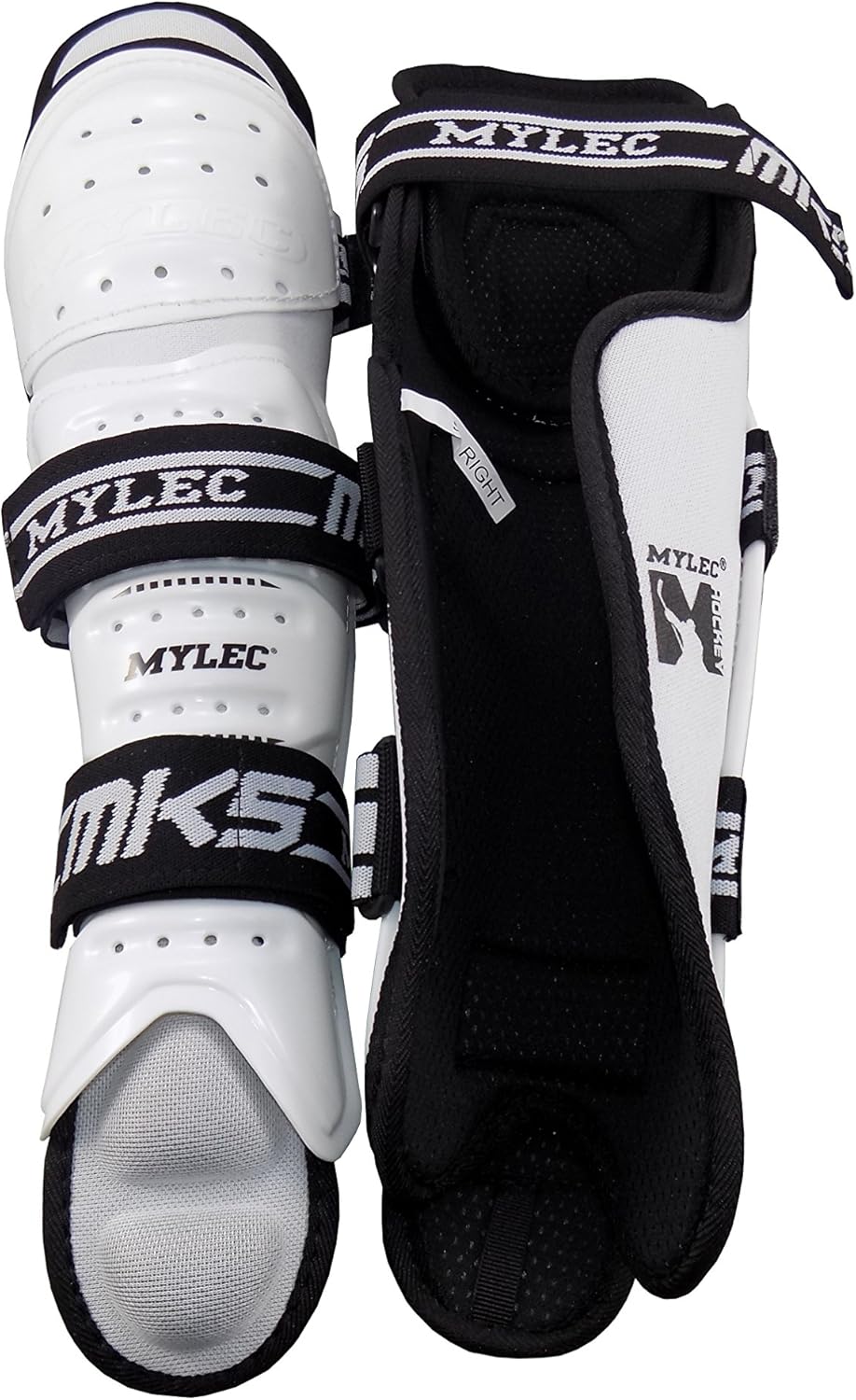 MyLec MK5 Street/DEK Shin Pad, Lightweight & Durable Hockey Accessories, 360° Velcro Straps, Hard Front Shells, Breathable Material, Metatarsal Padding Ice Hockey Shin Guards, Foam Rubber : Sports & Outdoors