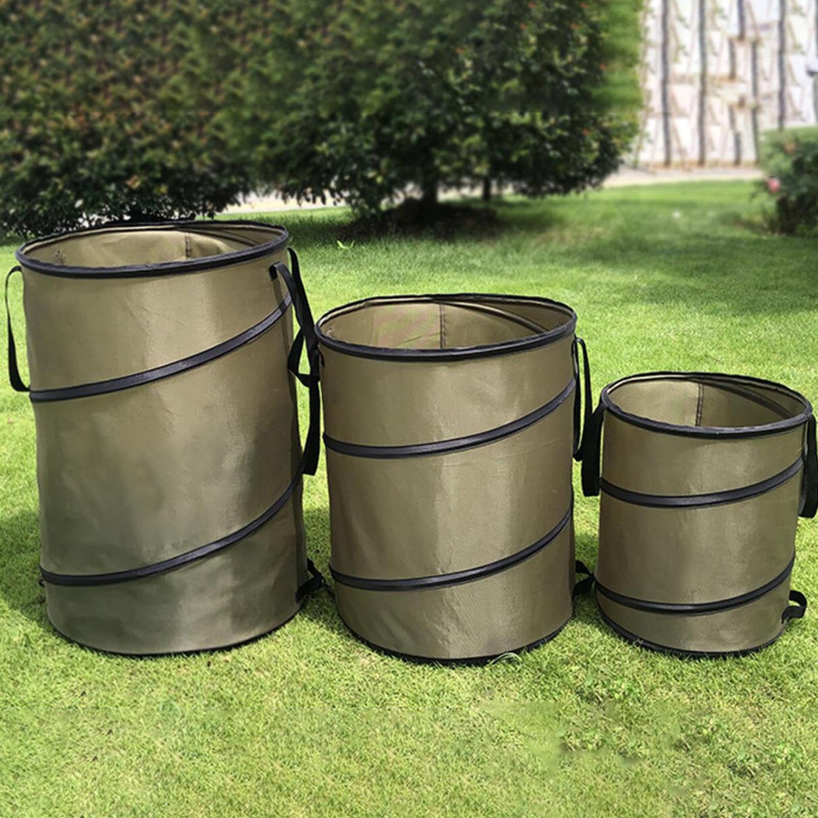 Pop-up Bash Can | Lattine per rifiuti automobilistici | per immondizia da giardino Riutilizzabile, Contenitore per il riciclaggio pieghevole da campeggio per il prato, giardino, auto