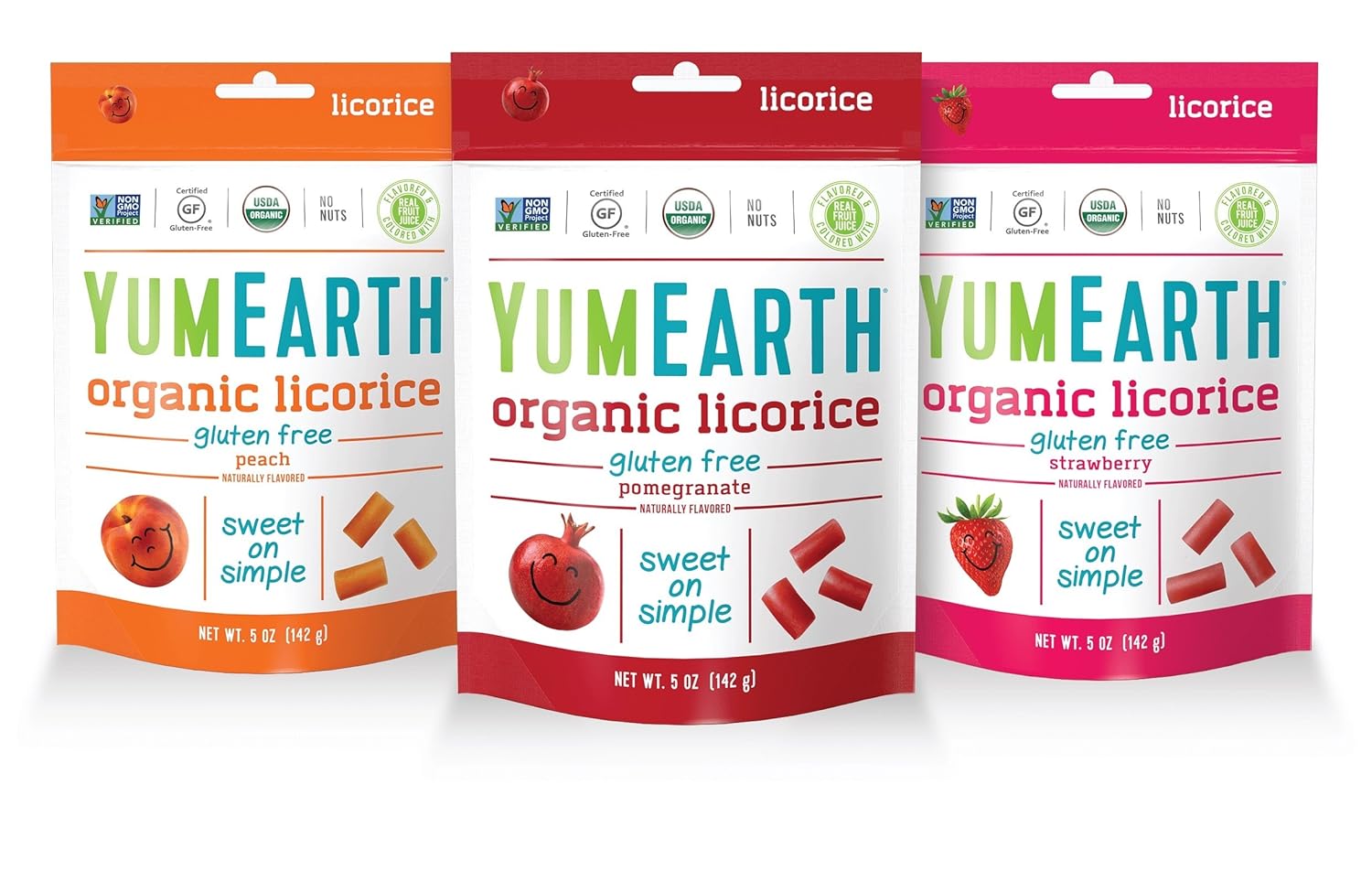 YumEarth Gluten Free Licorice Variety Pack, 6 Count