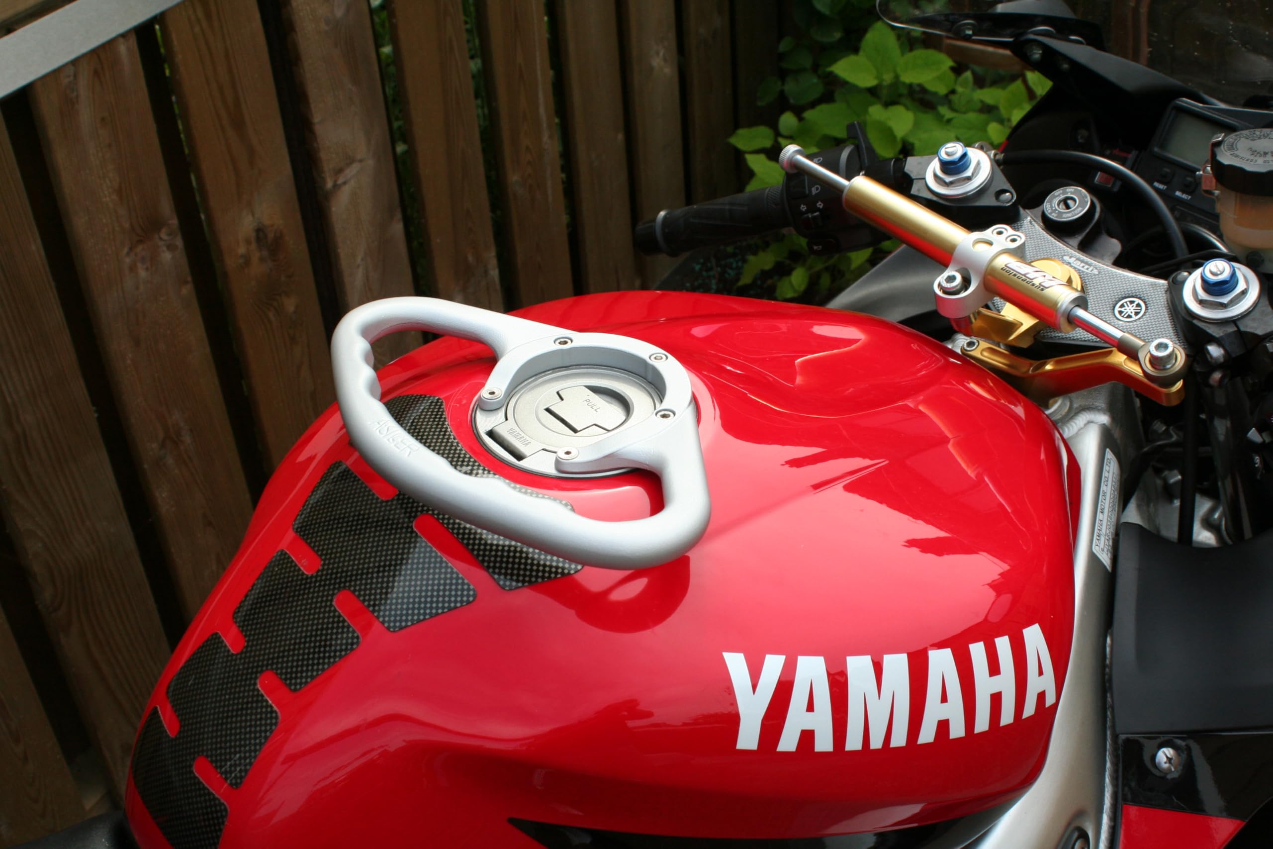 Motorrad Tank Haltegriff Silber A-SIDER Sozius Yamaha Modelle