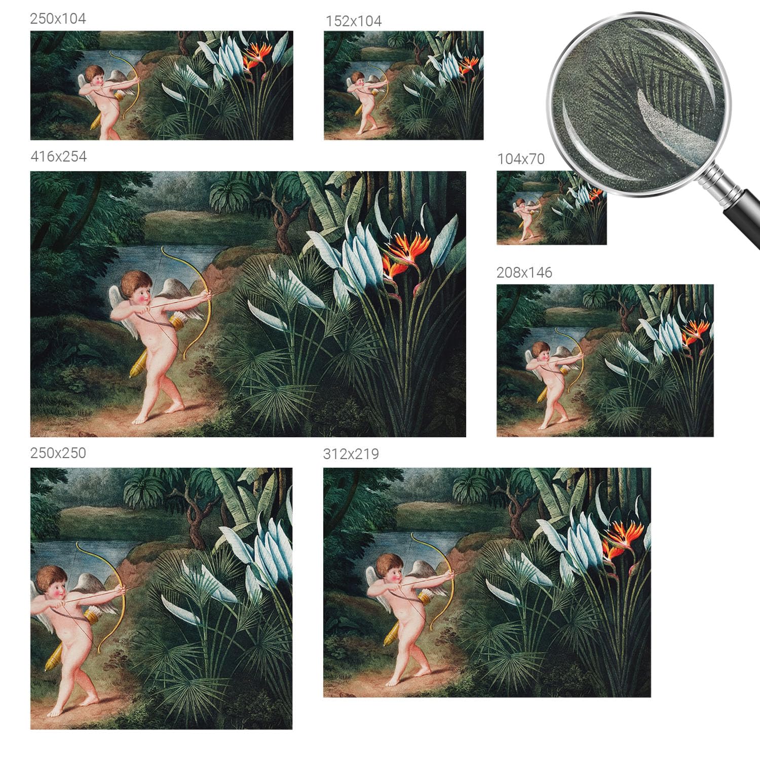 Mural Fotográfico Para Pared De Oficina 208x146 cm Cupido adorable