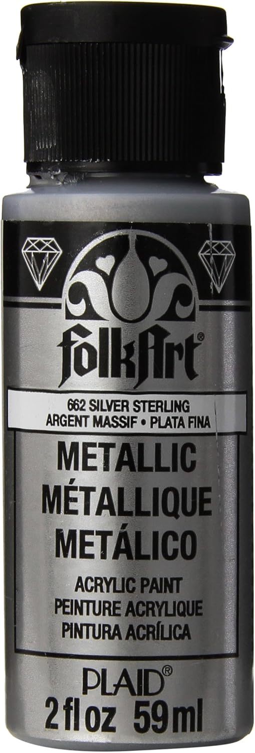 FolkArt K662 Paint Metallic 2OZ, 2 Fl Oz (Pack of 1), Silver Sterling : Beauty & Personal Care