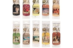 Yankee Candle Car Air Freshener Assorted Paper Car Jar Air Fresheners (10 Pack)