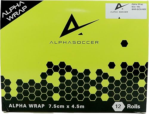 Miniatura 4 de Alpha Wrap - Caja de cinta atlética para espinilleras, juego de cinta de fútbol deportivo