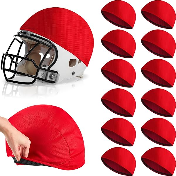 Ramede 12 piezas de fundas para casco de fútbol americano de práctica | Identificación de equipo para entrenamiento, cubierta para fútbol americano juvenil y adulto, lacrosse y hockey con banda antideslizante, elástica