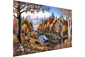 BOHADIY Diamond Painting for Adults: Captivating Rural Landscape Artwork (16x27.5 Inch)