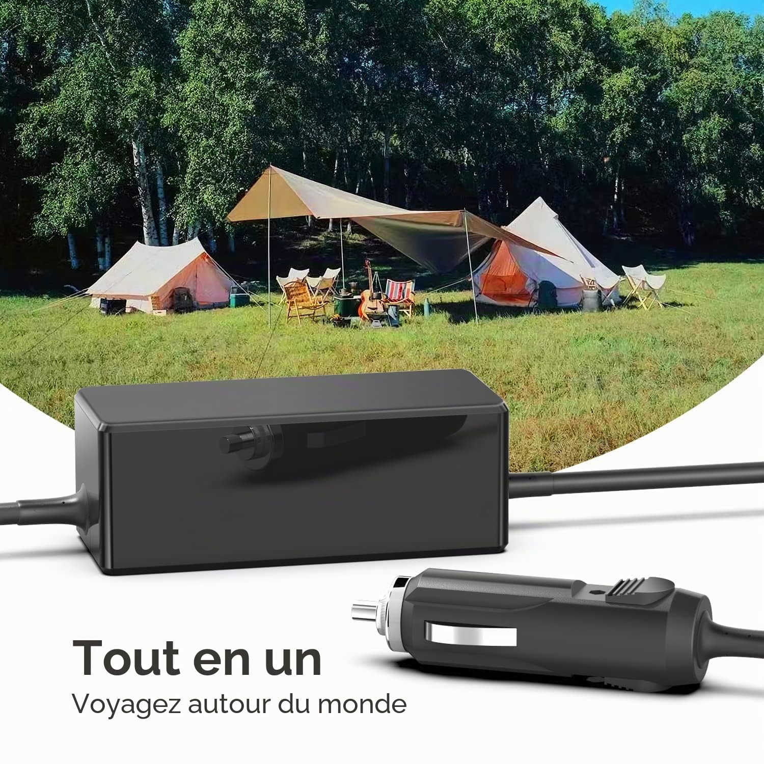KFD DC 12V-24V Chargeur de Voiture pour Sefam S.Box Auto CPAP Machine M-216430-08 Bloc d'alimentation de Voiture Starck S.Box Car Charger Cable 12V vers 24V 90W Convertisseur CC