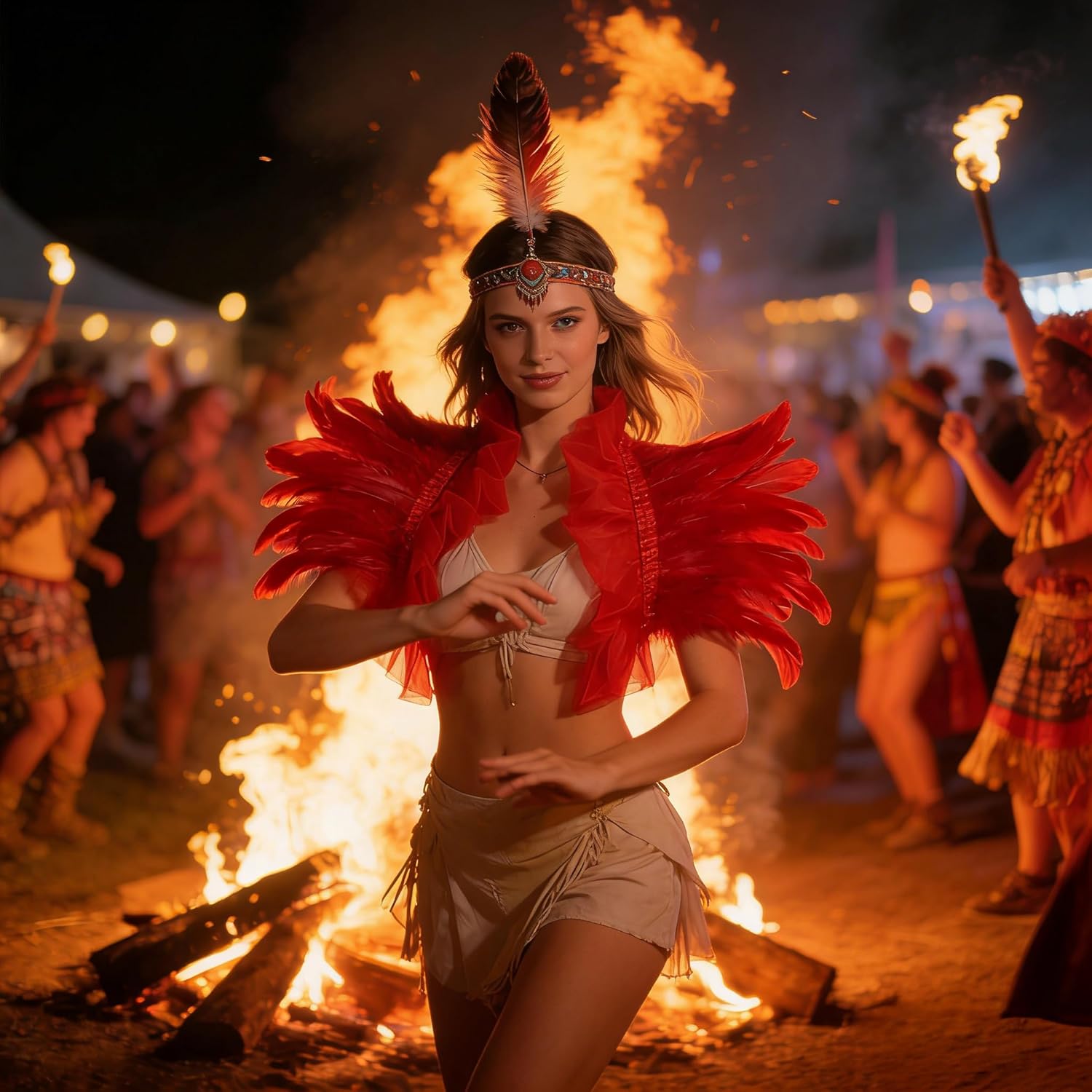 UQJE Victorian Natural Feather Shawl Shrug Shoulder Wrap Gothic Collar Costume Accessories - Image 5