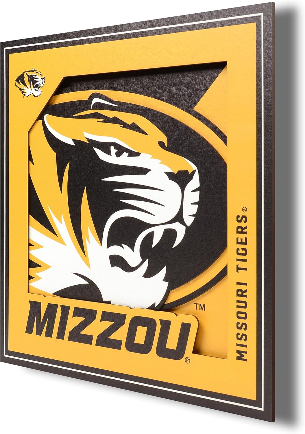 YouTheFan NCAA Missouri Tigers 3D Logo Series Wall Art - 12x12