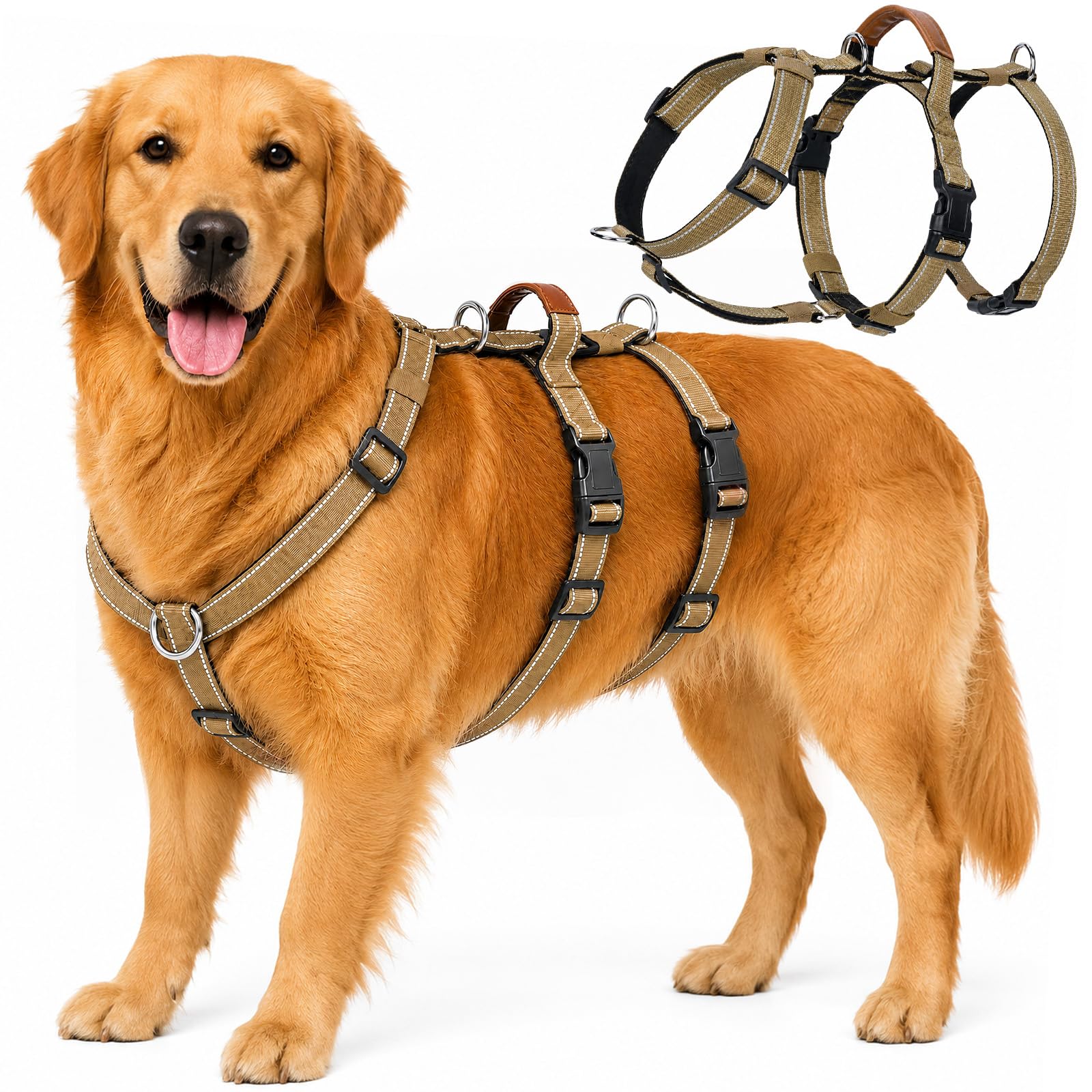 Olcyren Escape Proof Dog Harness with Front Clip for Medium and Large Dogs