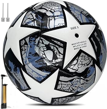 Football Size 5 Football Gifts Boys Football Fans Leather Football Lovers Equipped with Pump and Ball Bag