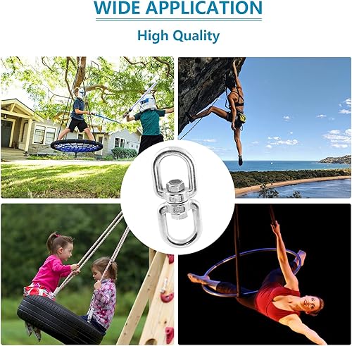 Miniatura 22 de Columpio giratorio de acero inoxidable M12 304 de alta resistencia, dispositivo giratorio de 360 grados, accesorio para colgar para columpio