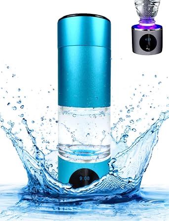 Sxhlseller Hydrogen Water Bottle Pro - 2-in-1 Hydrogen Water Generator Hydrogen Water Machine 10 Minutes 5000 Ppb Excellent Hydrogen Generation Blue