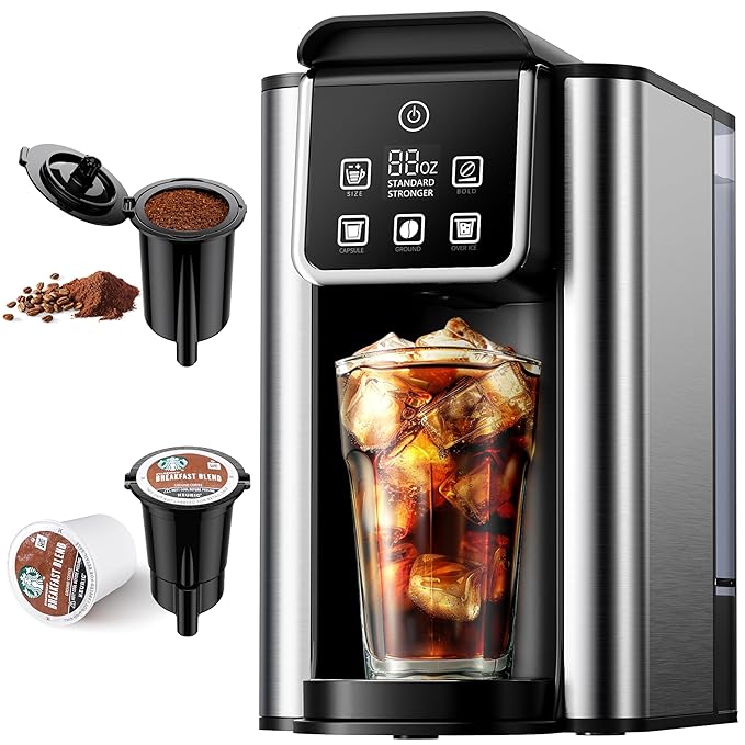 KIDISLE Hot & Iced Single Serve Coffee Maker