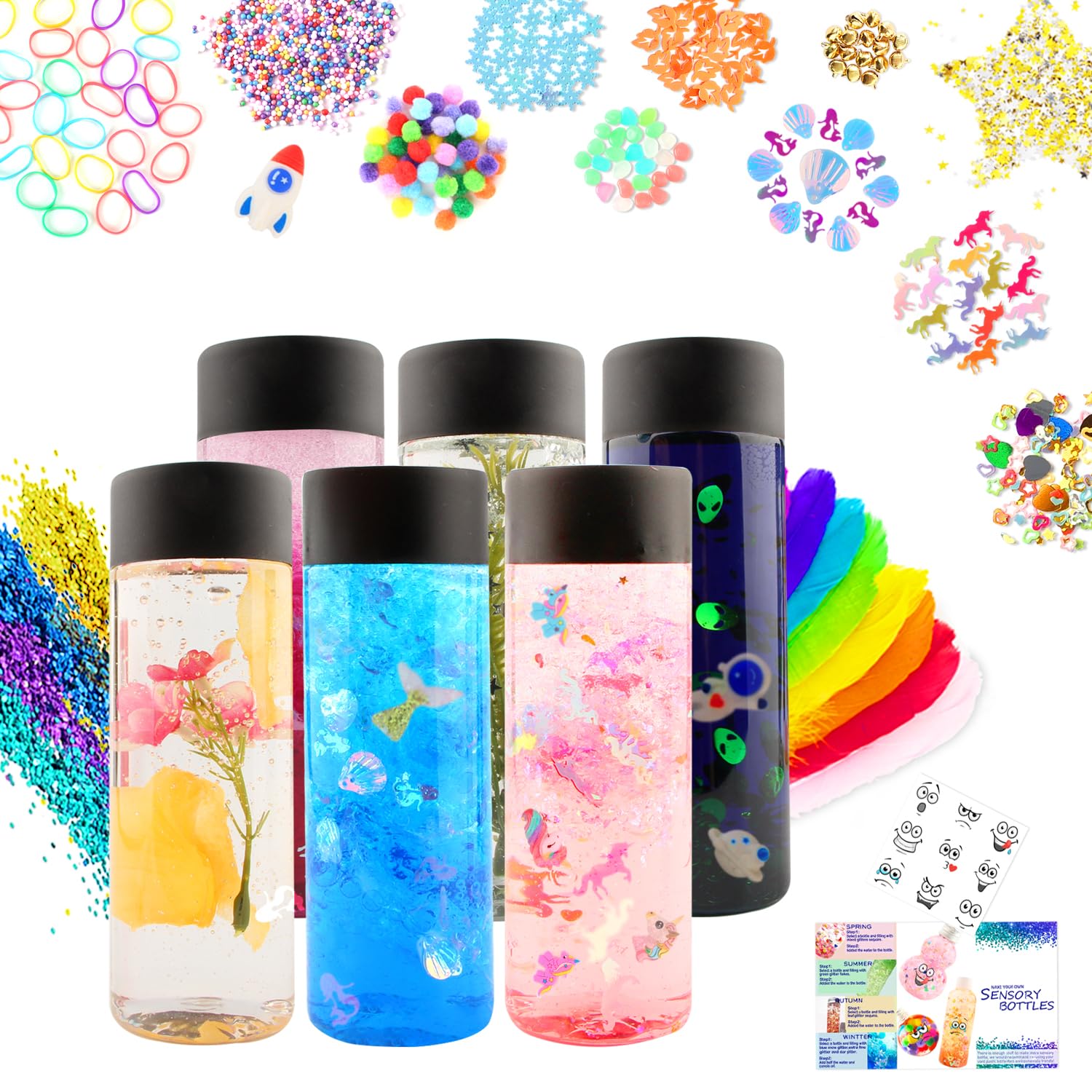 Calming Sensory Bottles Easy DIY Glowing Sensory Bottle For Bedtime